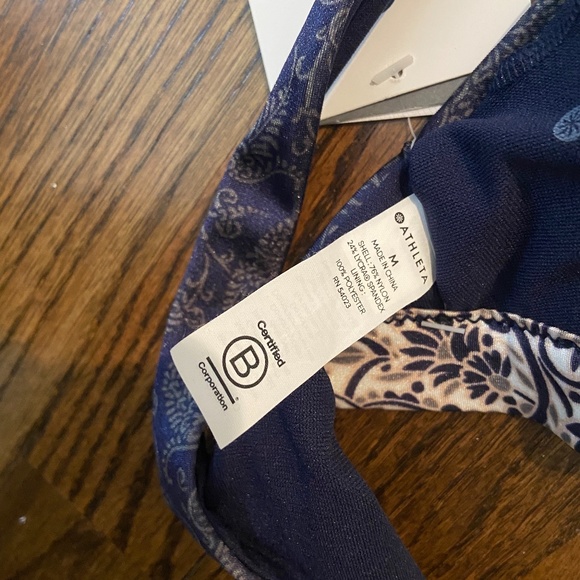 NWT ATHLETA bikini top blue paisley size medium - Picture 9 of 10